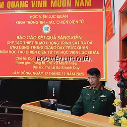 Khoa Thông tin - Tác chiến điện tử báo cáo sáng kiến thiết bị mô phỏng trinh sát ra đa ứng dụng trong giảng dạy