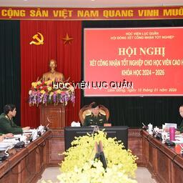 Học viện Lục quân tổ chức họp Hội đồng xét, công nhận tốt nghiệp cho học viên cao học Khóa 32
