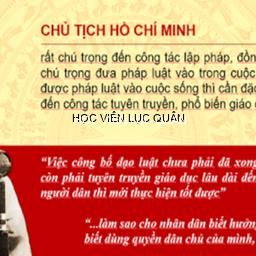 Phát huy tinh thần thượng tôn pháp luật theo tư tưởng Hồ Chí Minh  và ý nghĩa trong công tác tuyên truyền, phổ biến giáo dục pháp luật  ở Học viện Lục quân hiện nay