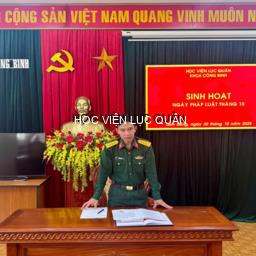 Duy trì sinh hoạt Ngày Pháp luật nhằm xây dựng ý thức thượng tôn pháp luật trong Khoa Công binh