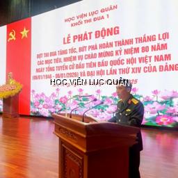 Khối Thi đua 1 tổ chức phát động Đợt thi đua tăng tốc, bứt phá hoàn thành thắng lợi các mục tiêu, nhiệm vụ chào mừng kỷ niệm 80 năm Ngày Tổng tuyển cử đầu tiên bầu Quốc hội Việt Nam (06/01/1946 - 06/01/2026) và Đại hội lần thứ XIV của Đảng