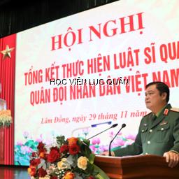 Học viện Lục quân tổ chức Hội nghị tổng kết thực hiện Luật Sĩ quan Quân đội nhân dân Việt Nam