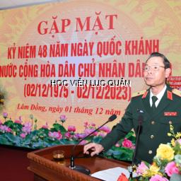 Học viện Lục quân tổ chức gặp mặt Kỷ niệm 48 năm Quốc khánh nước Cộng hòa Dân chủ nhân dân Lào