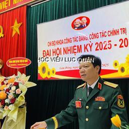 Chi Bộ Khoa Công tác đảng, công tác chính trị tổ chức thành công Đại hội Chi bộ nhiệm kỳ 2025 – 2030