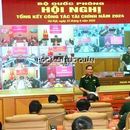 Học viện Lục quân tham dự Hội nghị trực tuyến Tổng kết công tác tài chính năm 2024