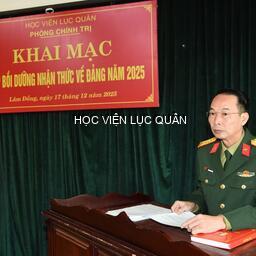 Học viện Lục quân tổ chức lớp bồi dưỡng nhận thức về Đảng năm 2025