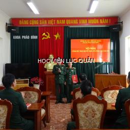 Khoa Pháo binh tổ chức công bố, trao quyết định về công tác cán bộ