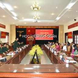 Học viện Lục quân đón tiếp đoàn công tác Huyện ủy Phú Giáo tỉnh Bình Dương tới tham quan và giao lưu