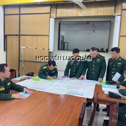Khoa Quân sự địa phương tham gia luyện tập chỉ huy - cơ quan 1 bên, 1 cấp trên bản đồ cho học viên đào tạo dài hạn trung đoàn trưởng bộ binh - Khóa 61 (đợt 1)