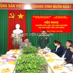 Thư viện Học viện Lục quân nghiên cứu, học tập kinh nghiệm  tại Thư viện tỉnh Lâm Đồng