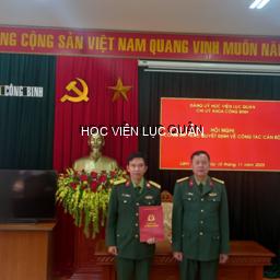 Khoa Công binh tổ chức hội nghị công bố, trao quyết định cán bộ
