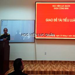 Khoa Công binh ứng dụng công nghệ thông tin vào giao đề tài tiểu luận khóa học cho học viên chuyên ngành