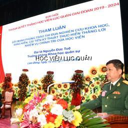 Học viện Lục quân thực hiện tốt phong trào thi đua nghiên cứu khoa học, sáng kiến, cải tiến kỹ thuật, góp phần thực hiện thắng lợi nhiệm vụ chính trị của Học viện