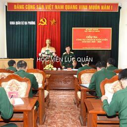 Giám đốc Học viện Lục quân kiểm tra công tác chuẩn bị huấn luyện của Khoa Quân sự địa phương