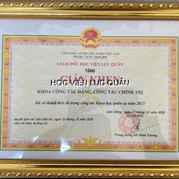 Khoa Công tác đảng, công tác chính trị hoàn thành tốt nhiệm vụ khoa học quân sự năm 2025