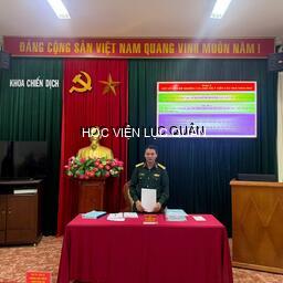 Khoa Chiến dịch tổ chức hội thảo luận án tiến sĩ quân sự năm 2026 cho nghiên cứu sinh