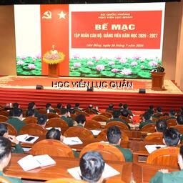 Học viện Lục quân bế mạc tập huấn cán bộ, giảng viên năm học 2026 – 2027