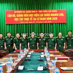 Đoàn công tác Khoa Công binh, Học viện Lục quân hoàn thành tốt nhiệm vụ học tập, nghiên cứu thực tế Hè năm 2026